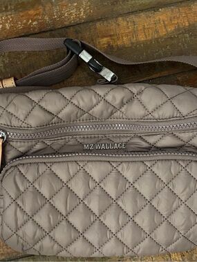 MZ Wallace Taupe Quilted Belt Bag